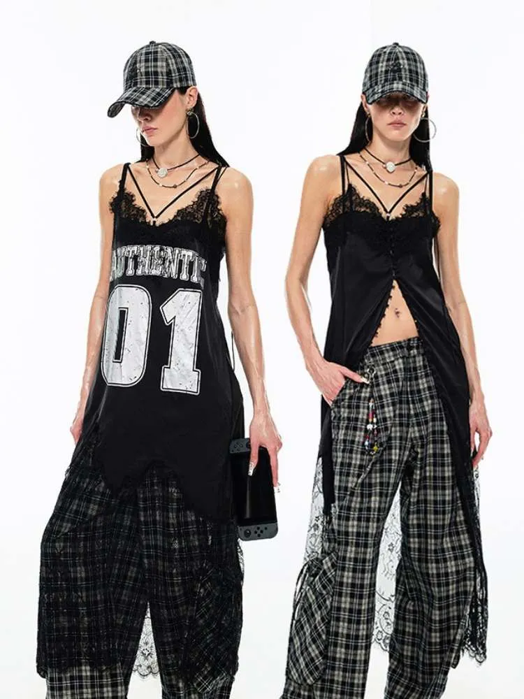 2Way Race Sheer Suspender Long Dress【s0000009175】