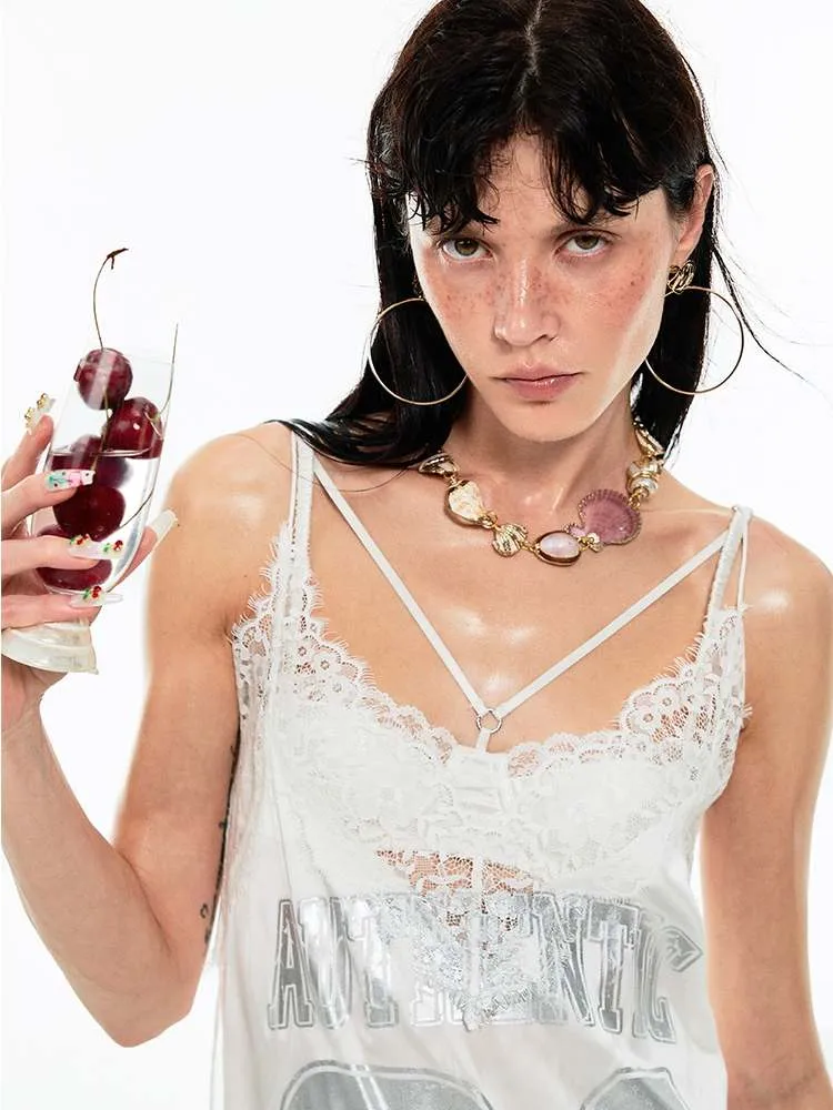 2Way Race Sheer Suspender Long Dress【s0000009175】