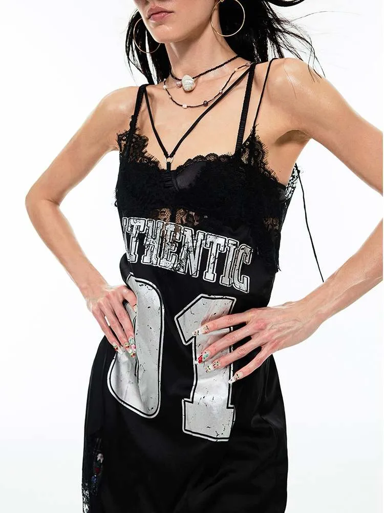 2Way Race Sheer Suspender Long Dress【s0000009175】