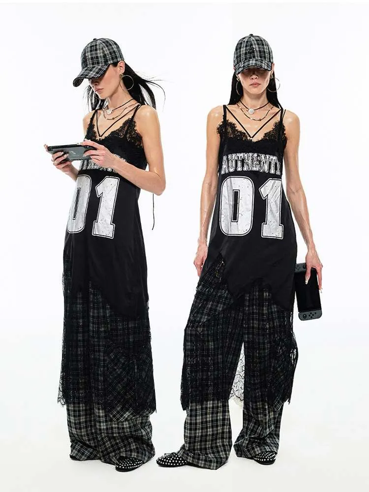 2Way Race Sheer Suspender Long Dress【s0000009175】