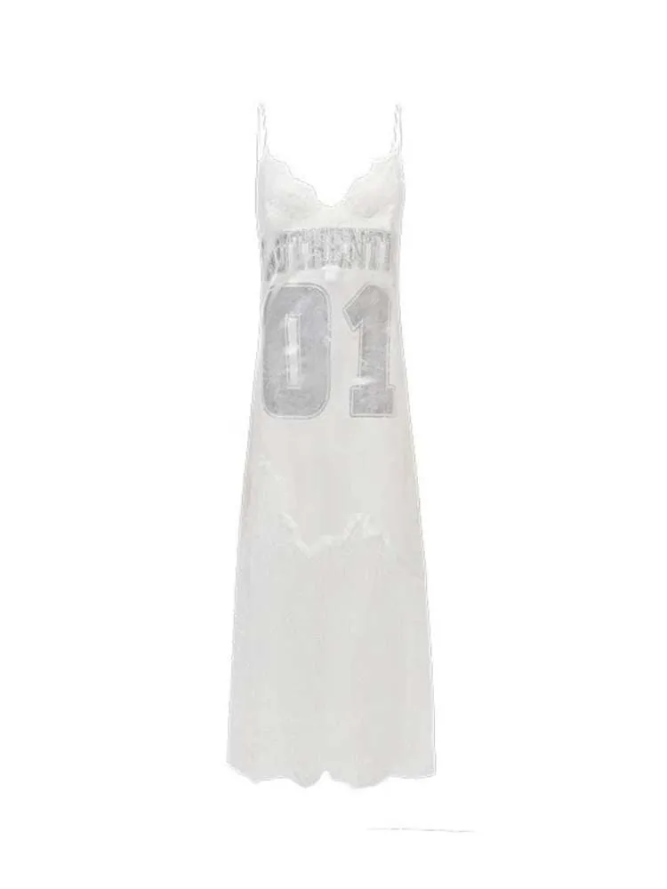 2Way Race Sheer Suspender Long Dress【s0000009175】