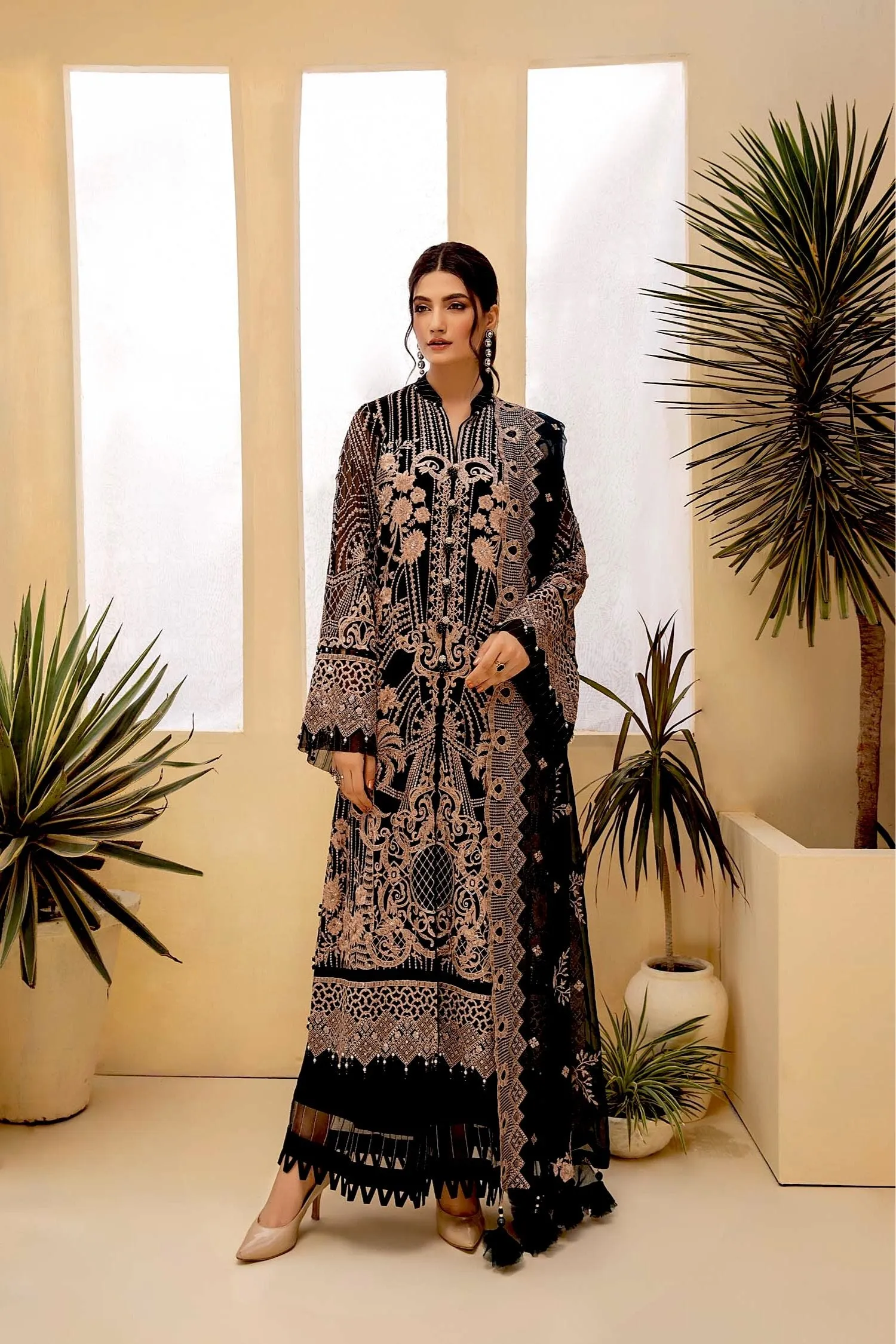 Adan's Libas Tesoro Embroidered Chiffon Formal Collection – Mystering Revel