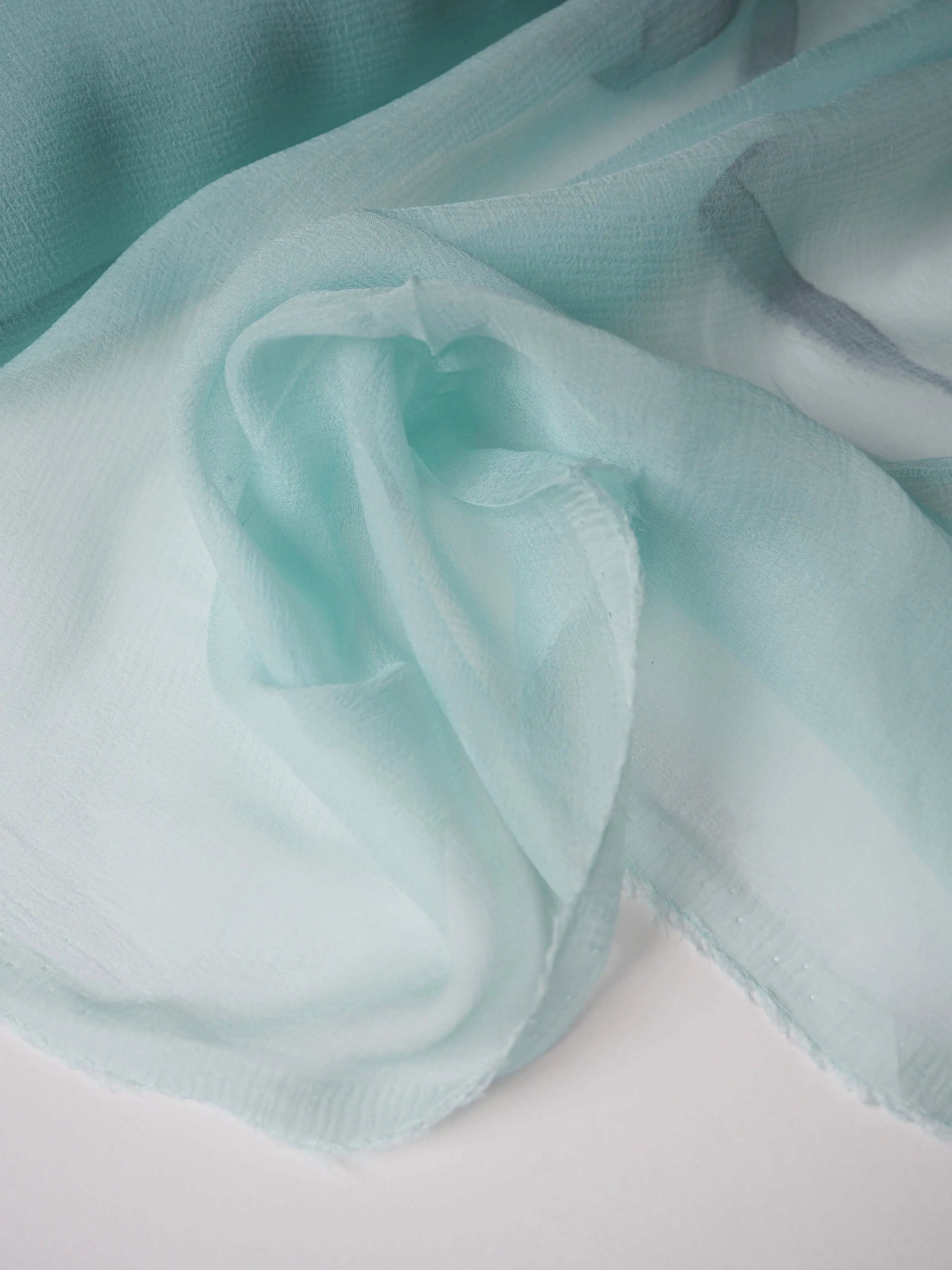 Aqua Silk Chiffon