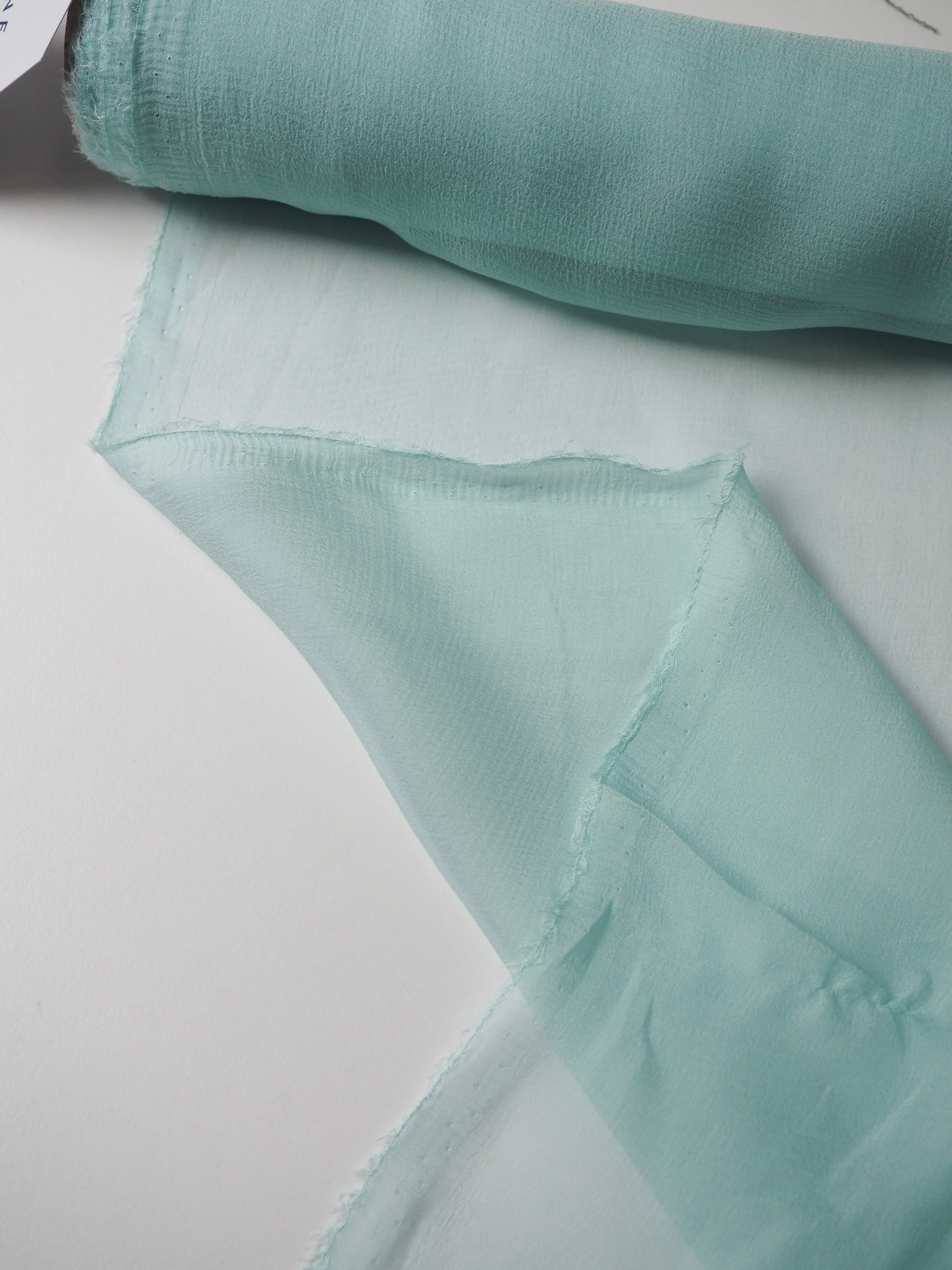 Aqua Silk Chiffon