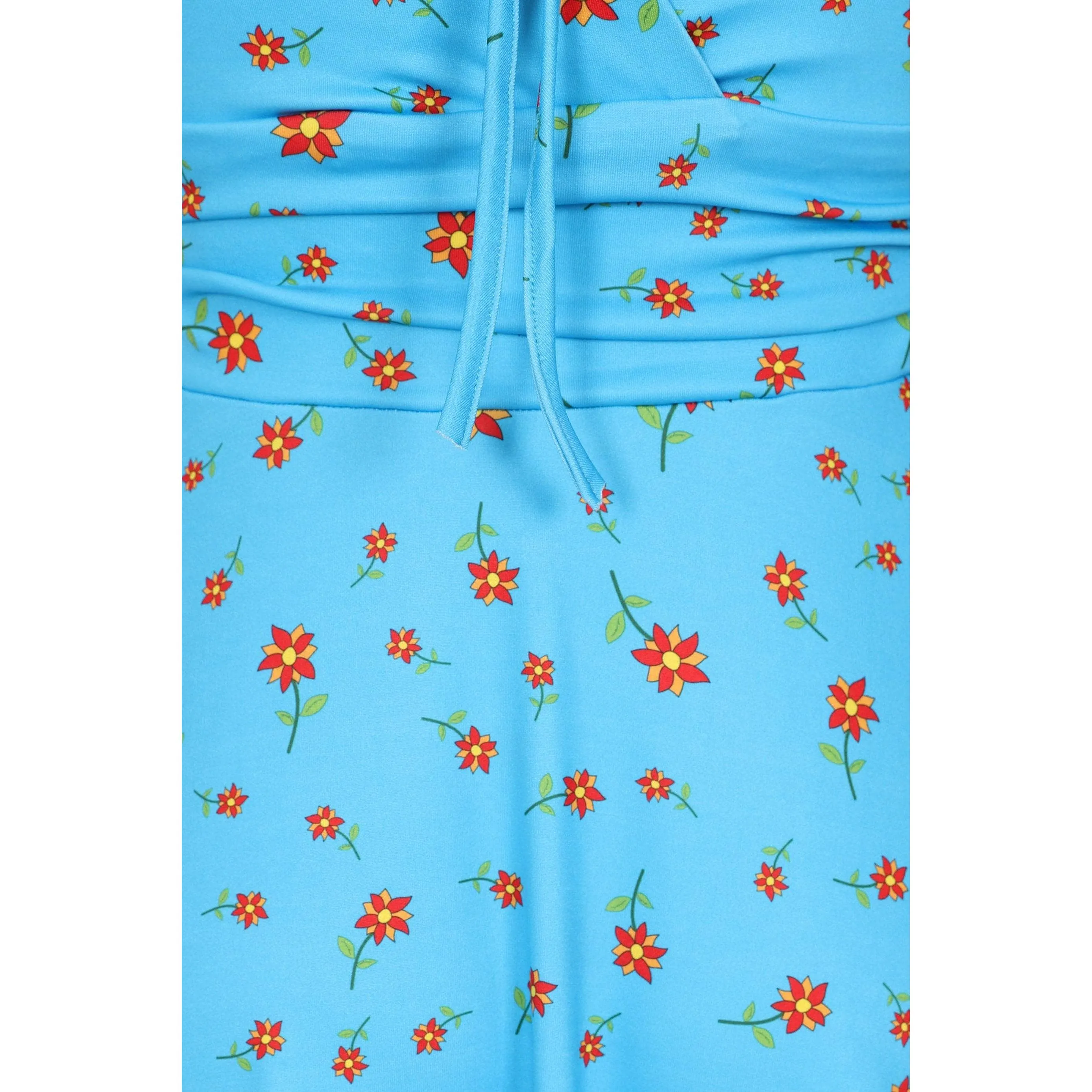 Arabella Dress - Red Flower Blue