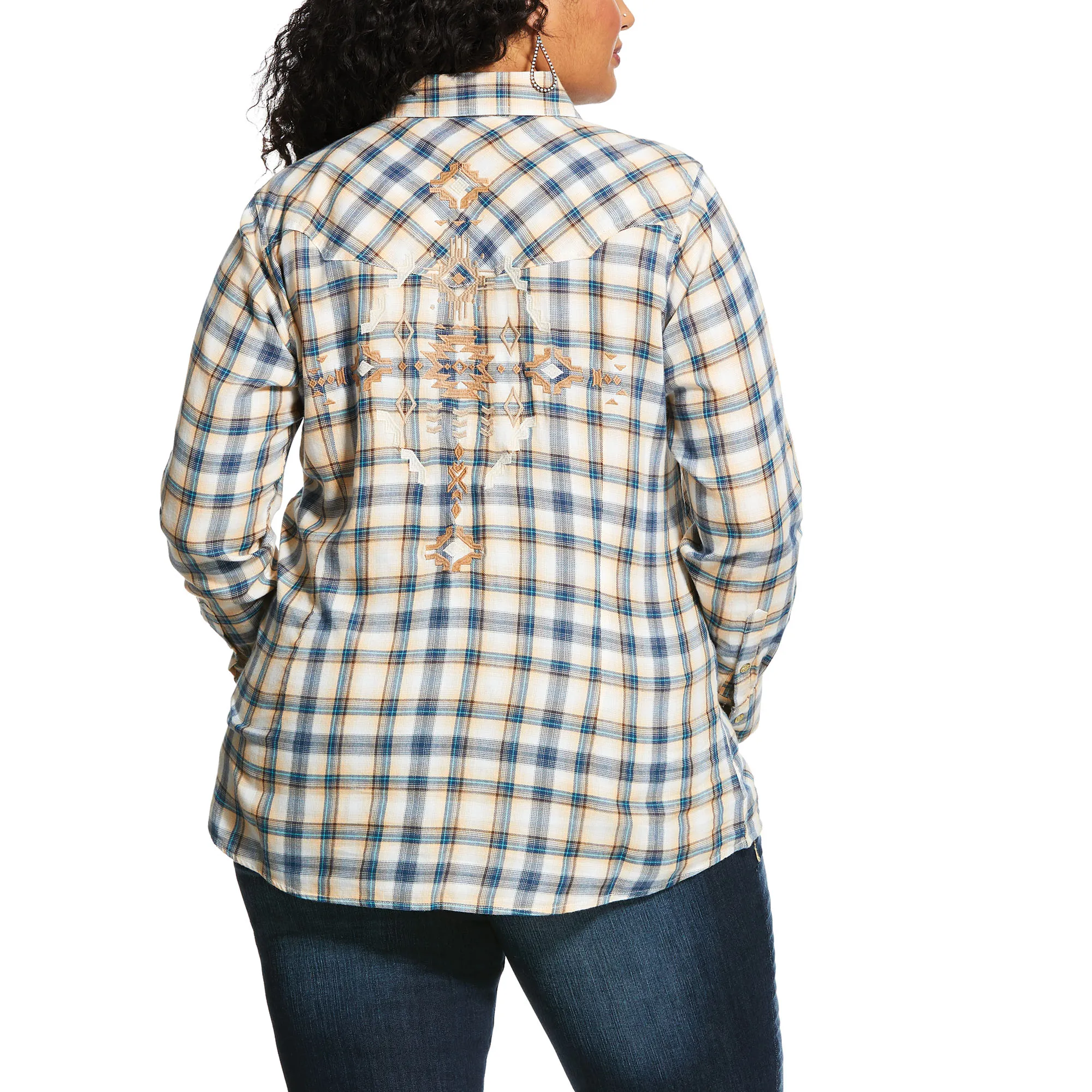 Ariat Women's Real Natural Plaid Shirt