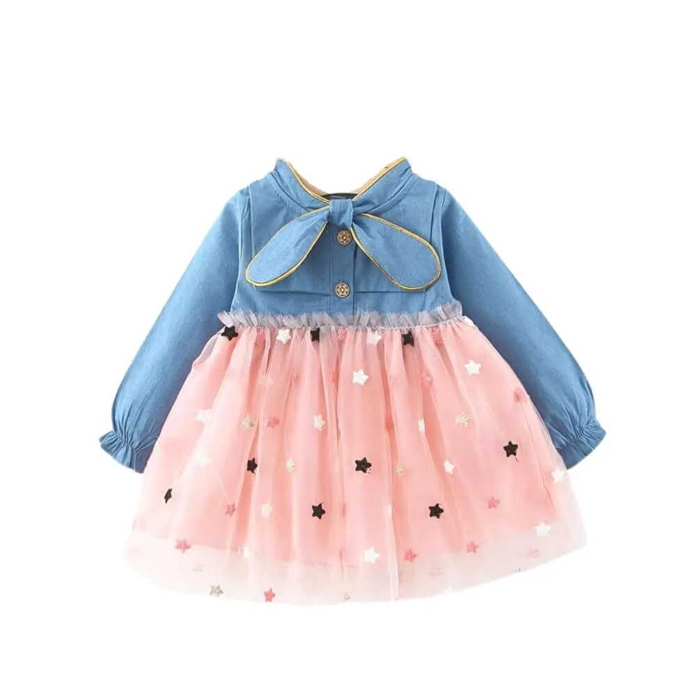 Baby Girls Star Design Tulle Dress