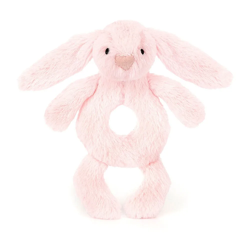 BRR4BP Bashful Pink Bunny Ring Rattle