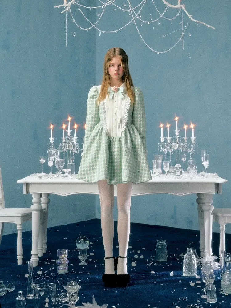 Bubble Sleeve Long Sleeve Dress【s0000004781】