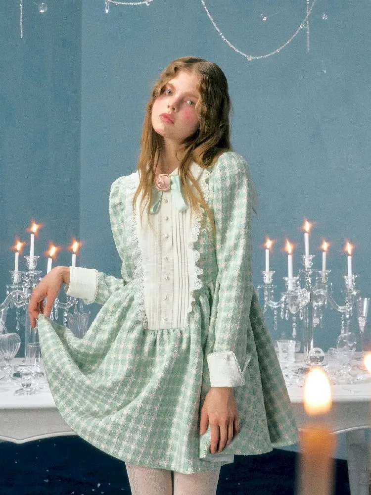 Bubble Sleeve Long Sleeve Dress【s0000004781】