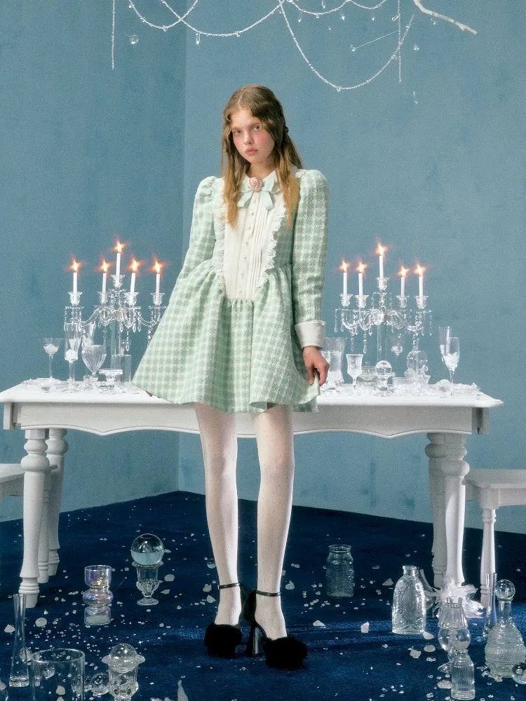 Bubble Sleeve Long Sleeve Dress【s0000004781】