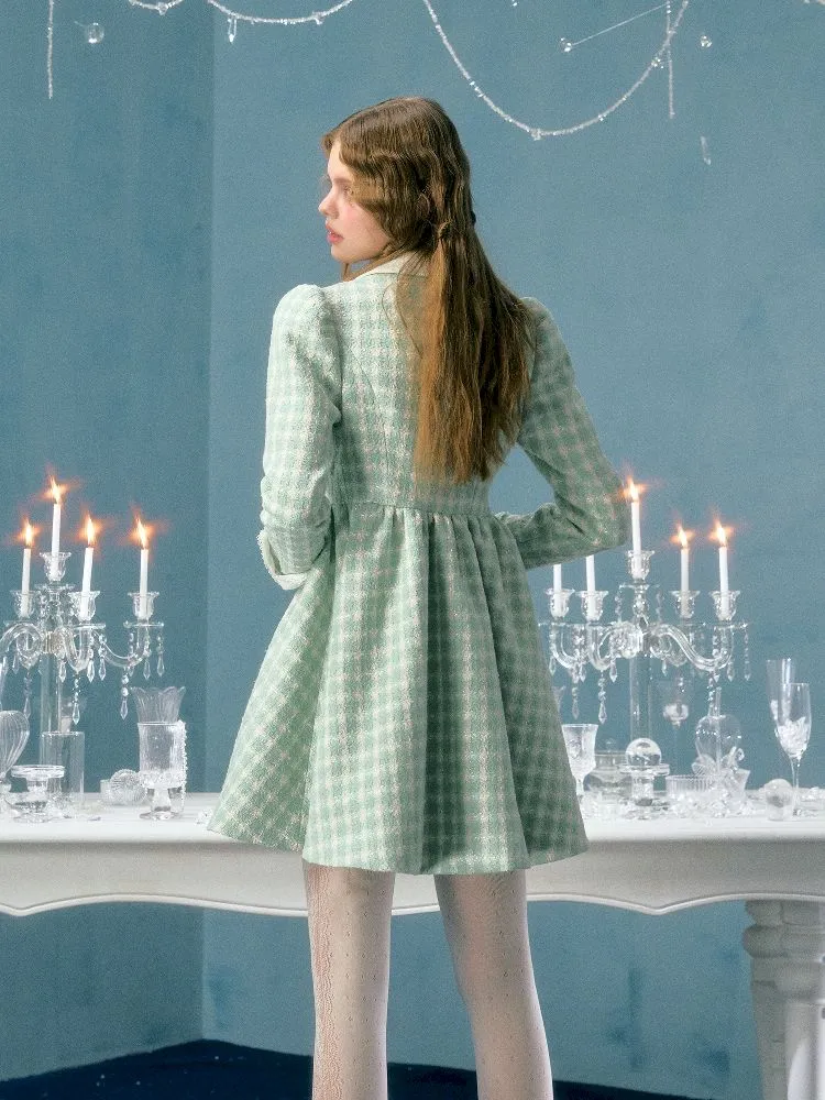 Bubble Sleeve Long Sleeve Dress【s0000004781】