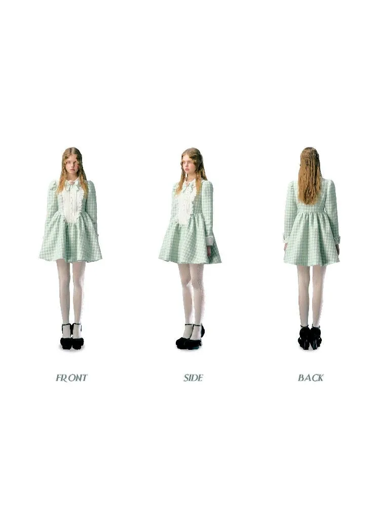 Bubble Sleeve Long Sleeve Dress【s0000004781】