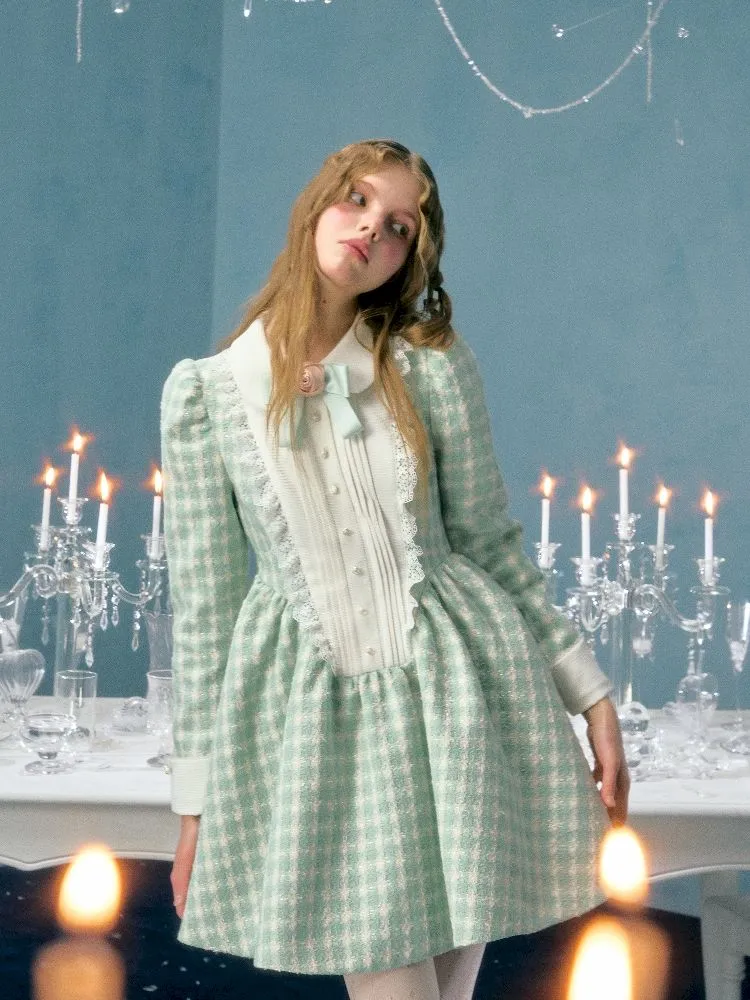 Bubble Sleeve Long Sleeve Dress【s0000004781】