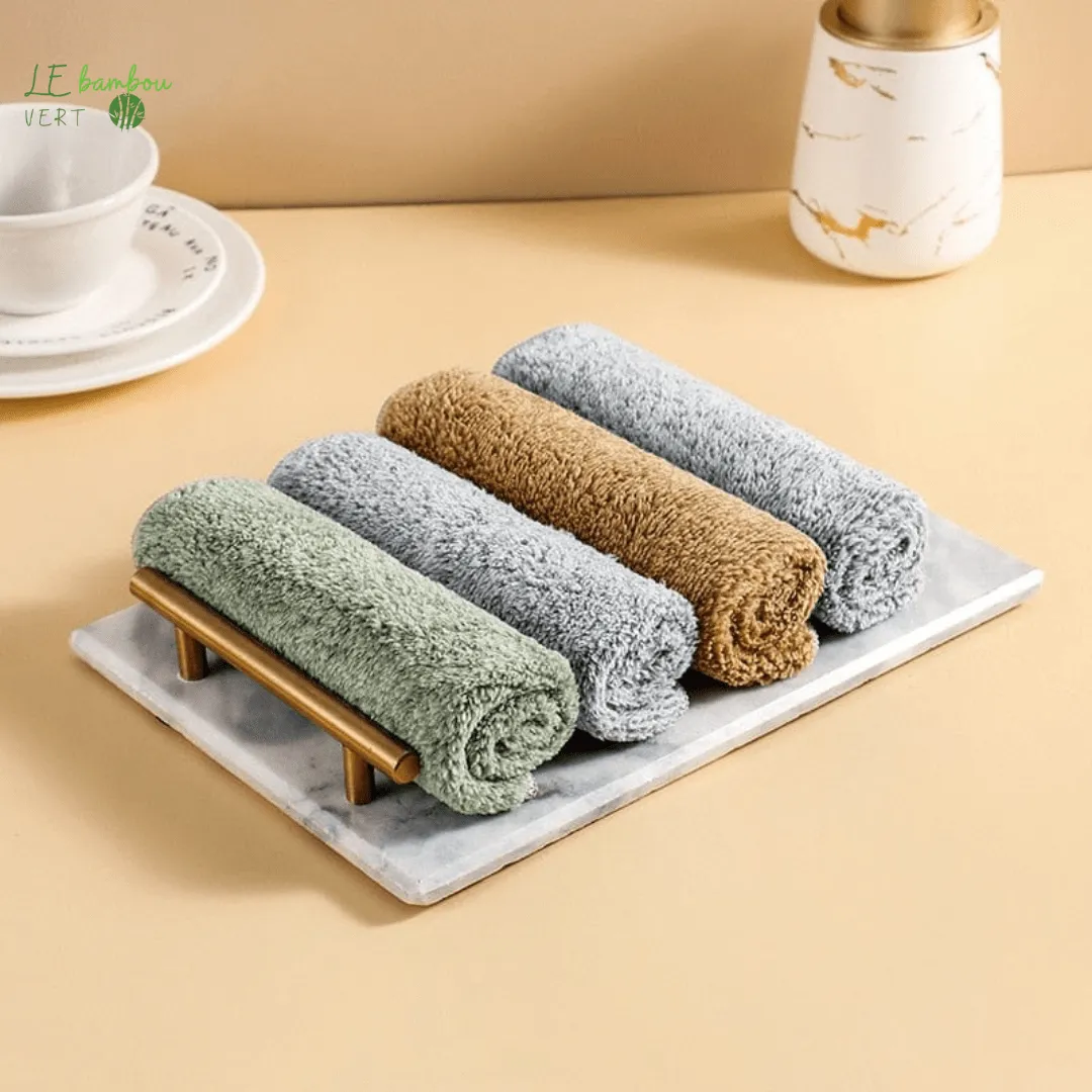 Chiffons de nettoyage Fibre de charbon de bambou