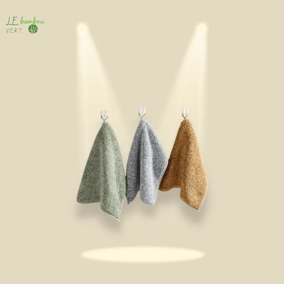 Chiffons de nettoyage Fibre de charbon de bambou