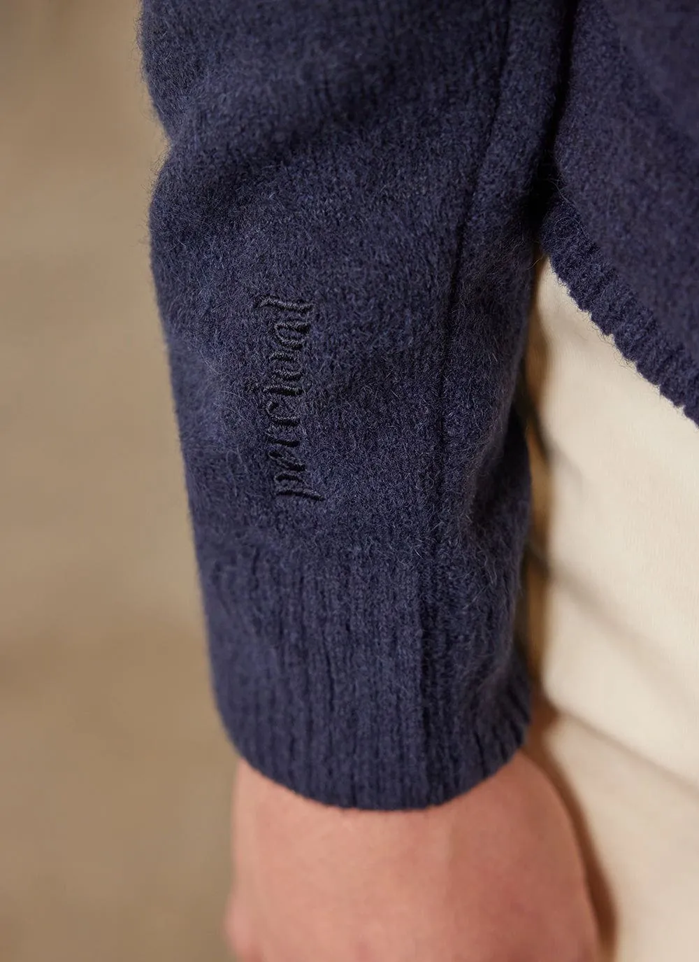 Crew Neck Jumper | Alpaca Wool | Navy