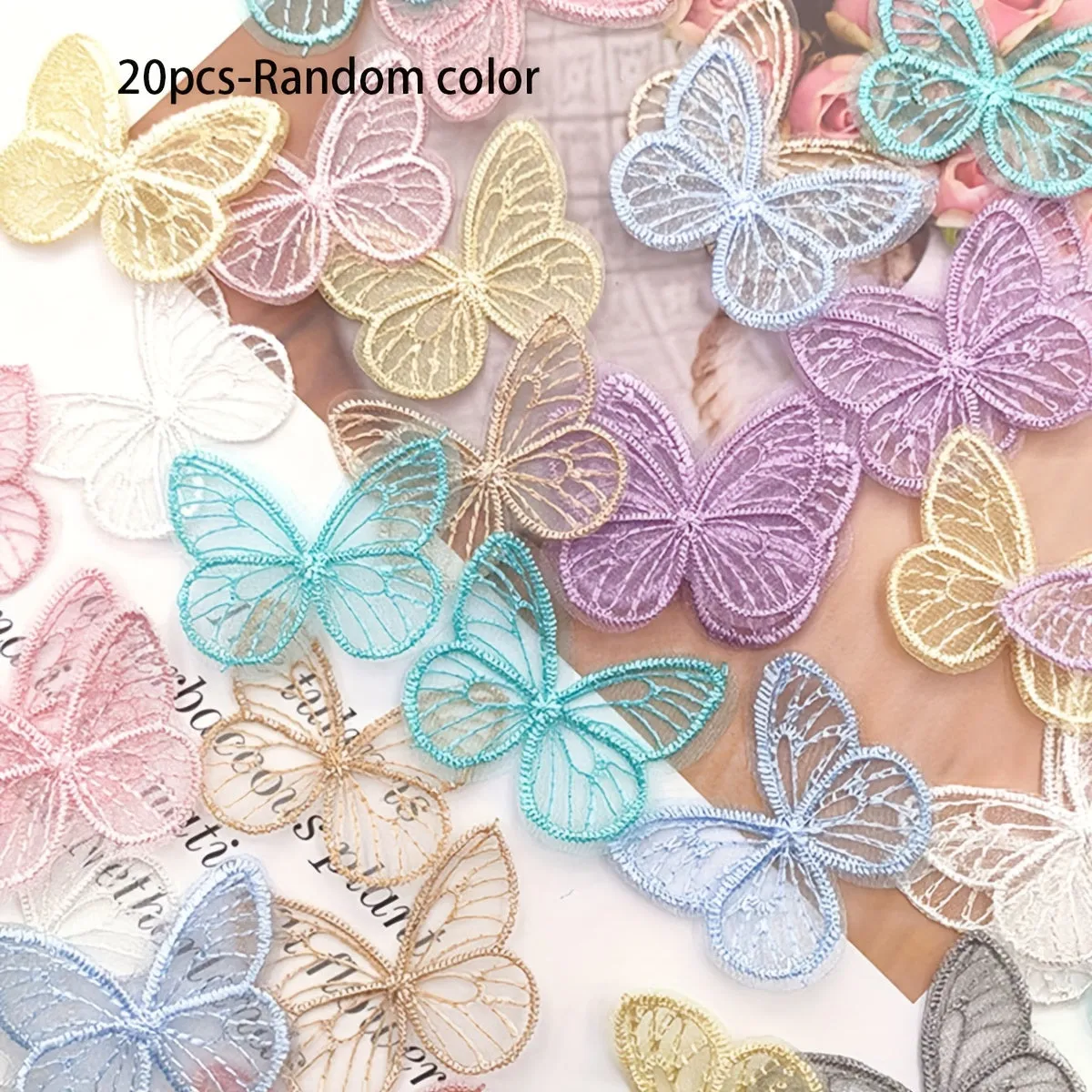 DIY Butterfly Gauze Fabric Paste for Handwork and Decorations