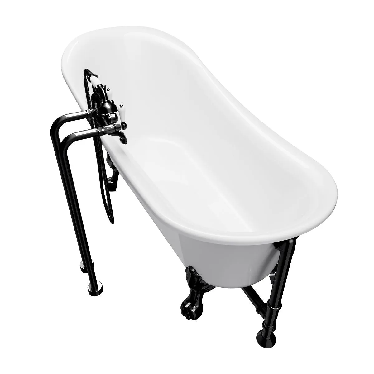 Dorya-BLK Freestanding Bathtub