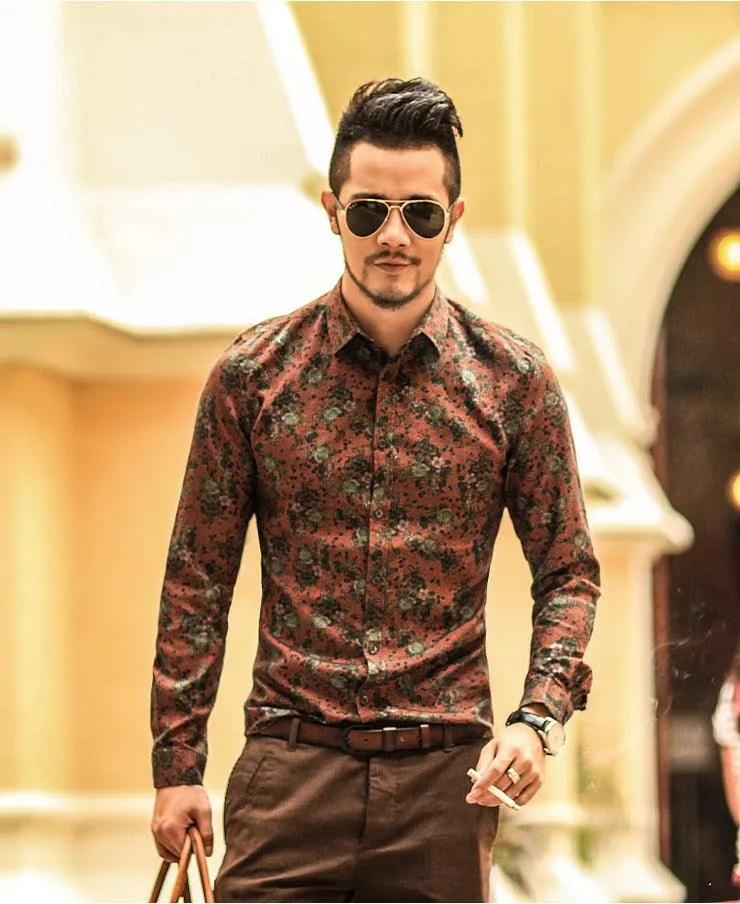 Floral Long Sleeve Digital Printed Shirt