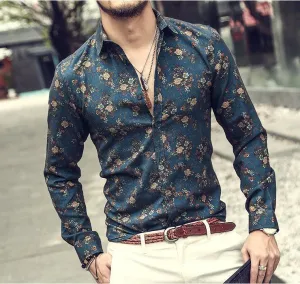 Floral Long Sleeve Digital Printed Shirt