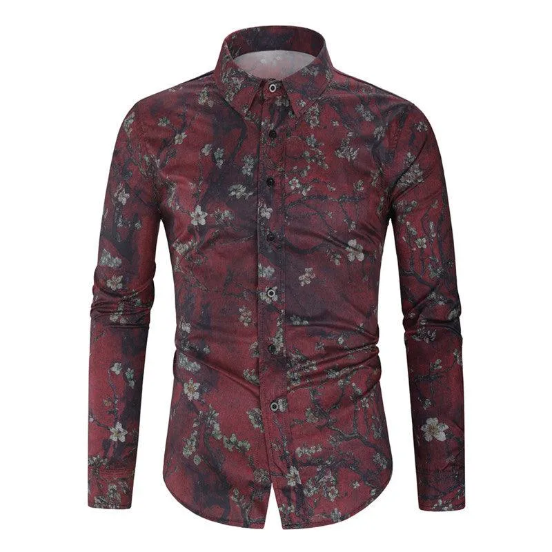 Floral Long Sleeve Digital Printed Shirt