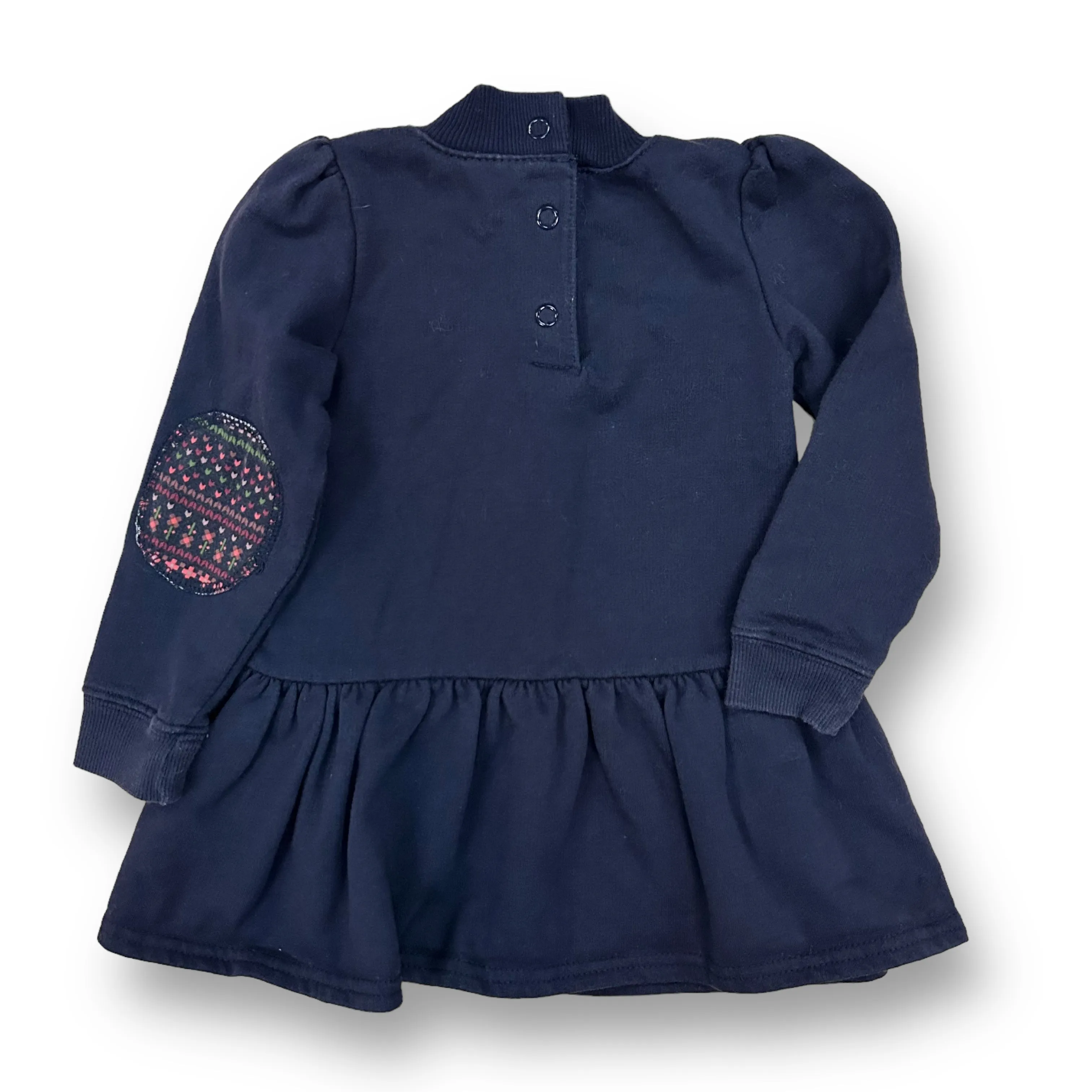 Girls Savannah Size 24 Months Navy Embroidered Heart Long Sleeve Dress