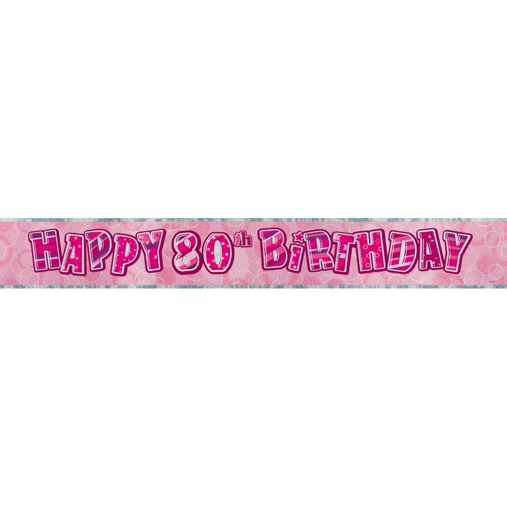 Glitzy Pink - Banner - 80