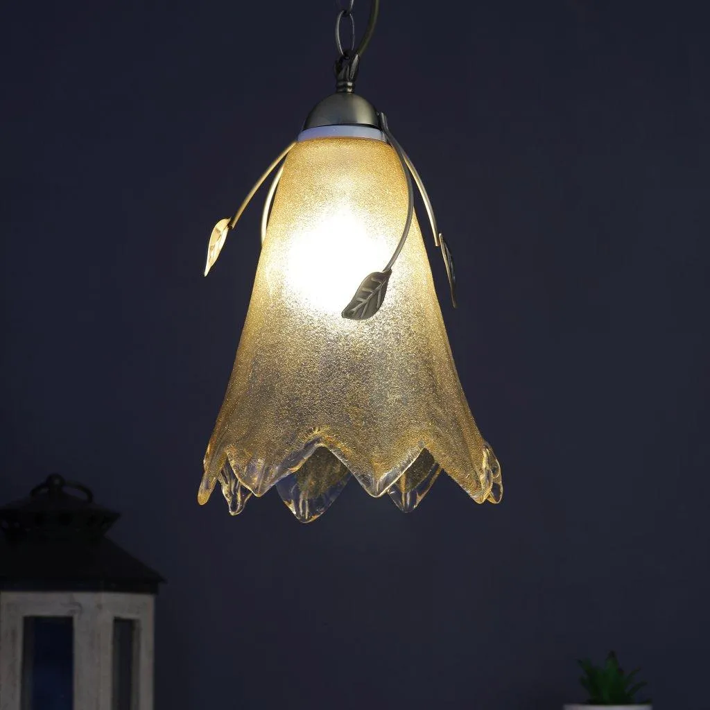 Gold Metal Hanging Light - MT-277-1P - Included Bulb