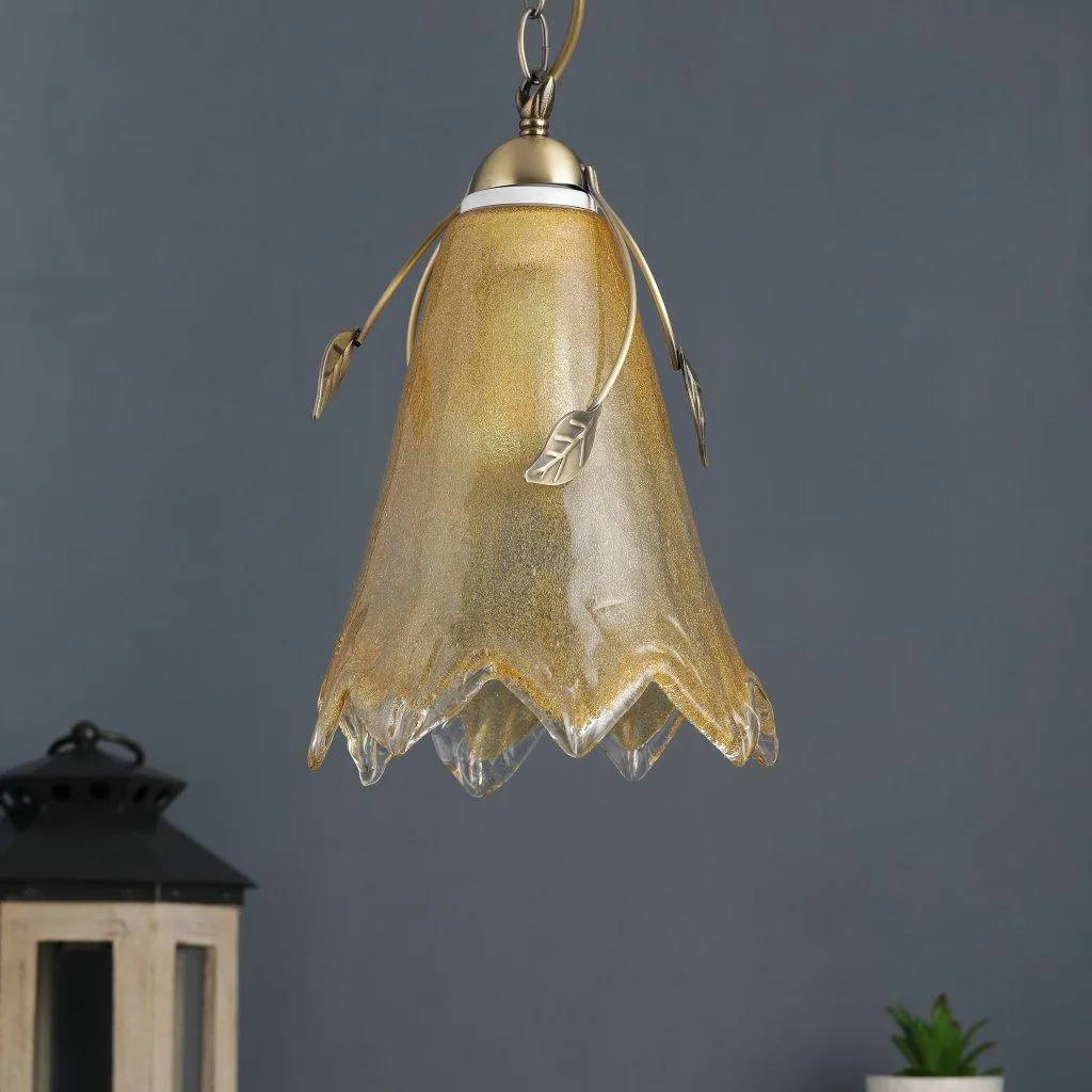 Gold Metal Hanging Light - MT-277-1P - Included Bulb
