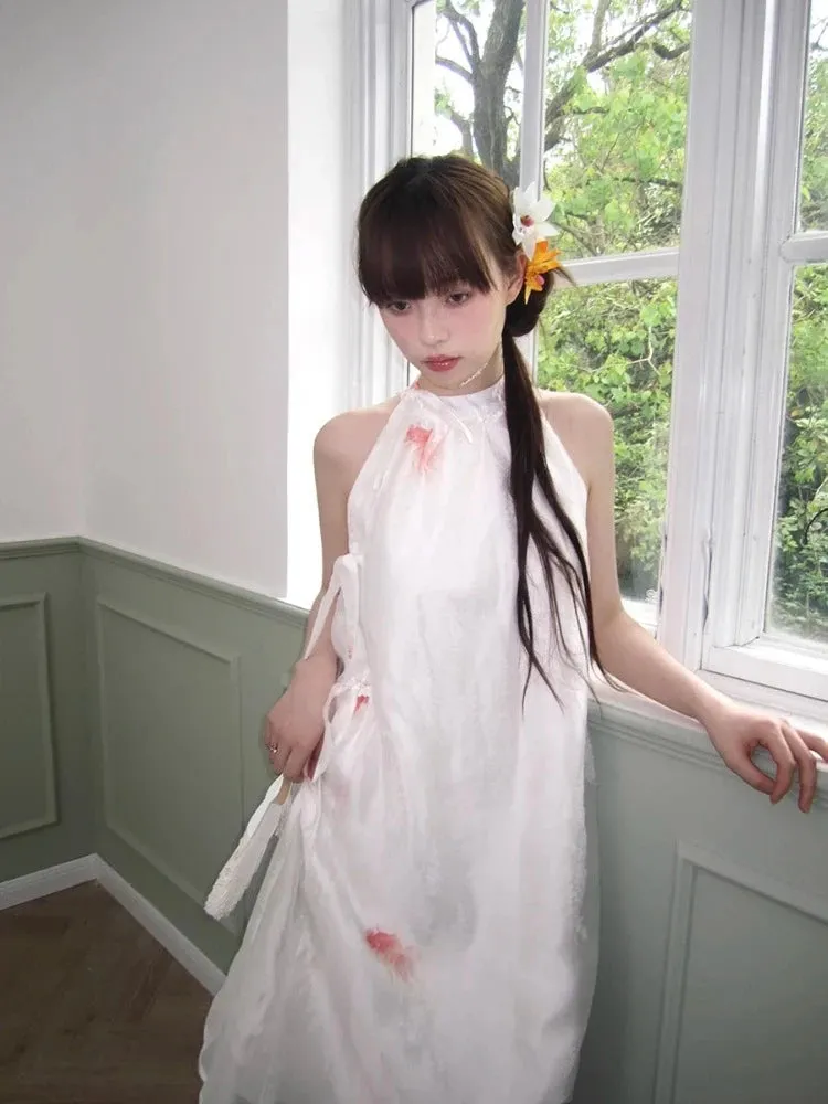 Halter neck long dress【s0000008538】