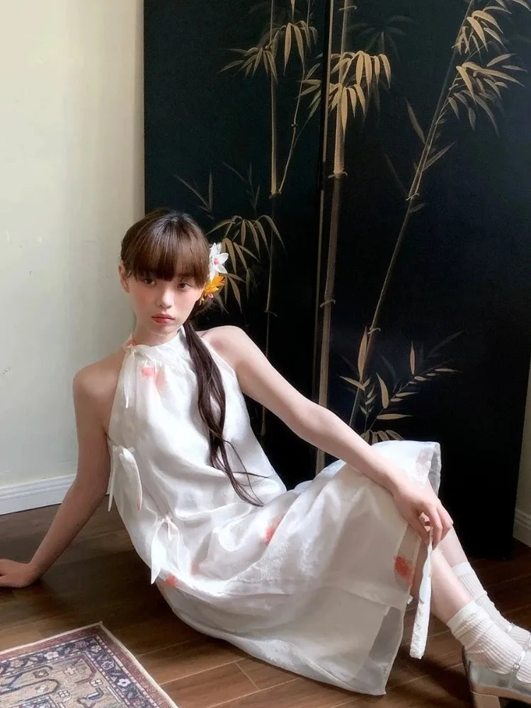 Halter neck long dress【s0000008538】