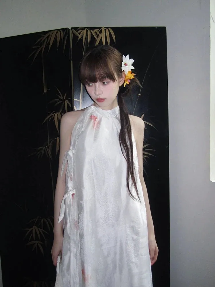 Halter neck long dress【s0000008538】