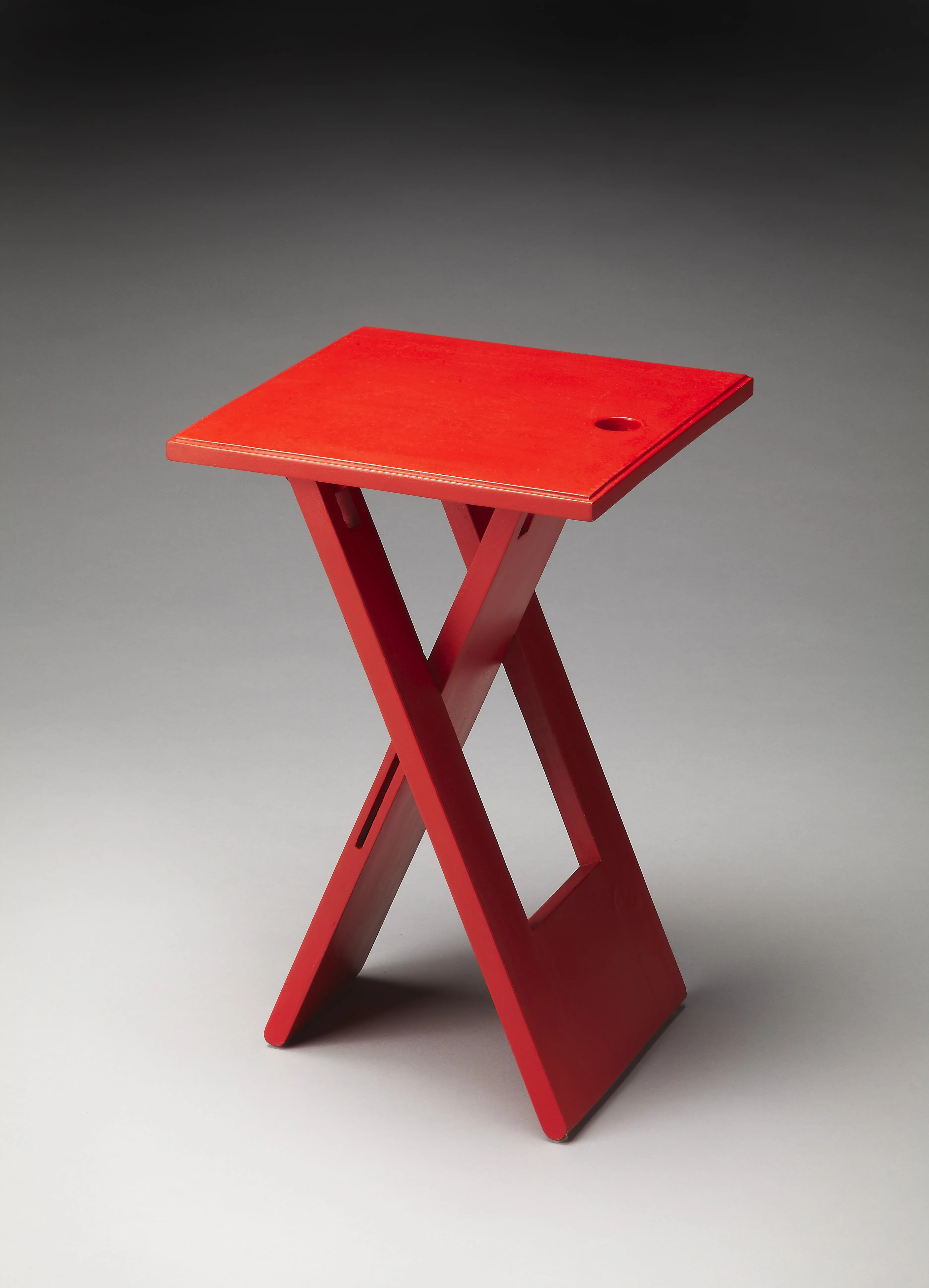 Hammond Folding Side Table in Red  2259293