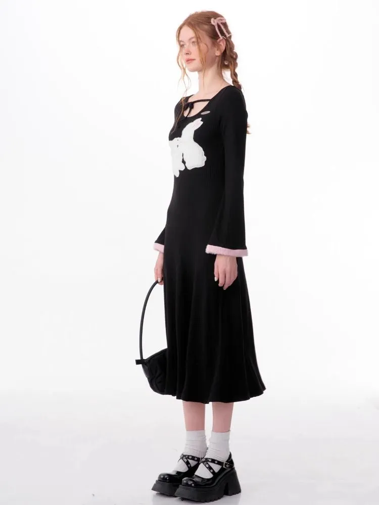 Knit Long Sleeve Bottom Dress【s0000006164】