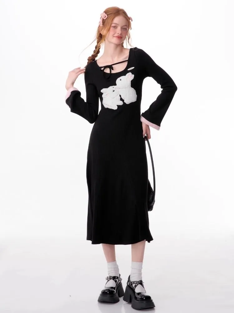 Knit Long Sleeve Bottom Dress【s0000006164】