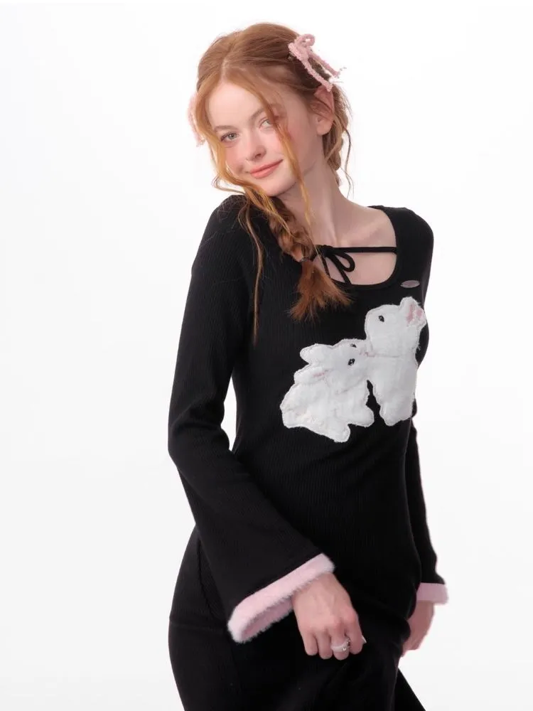 Knit Long Sleeve Bottom Dress【s0000006164】