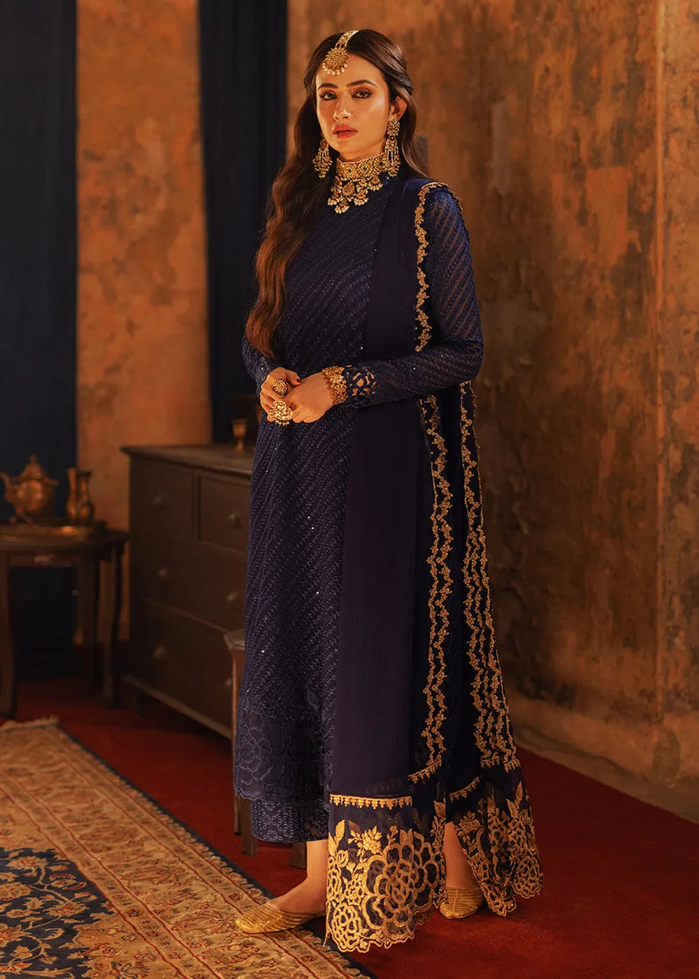 Luxe 3 Pcs Festive Embroidered Formals '24 by Azure | Aqua Serene