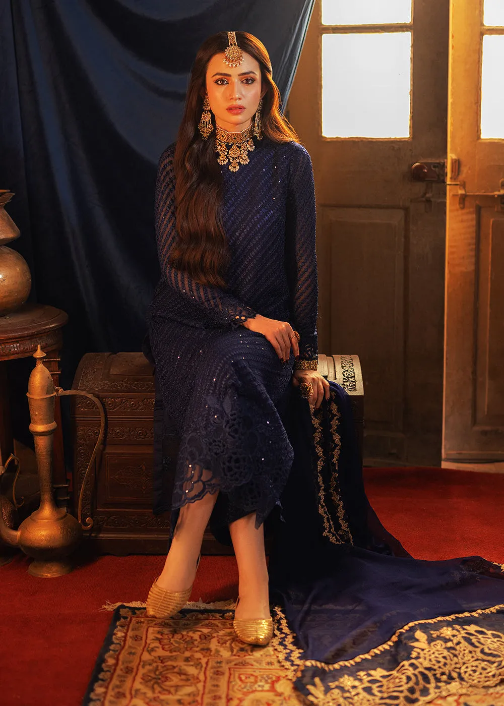 Luxe 3 Pcs Festive Embroidered Formals '24 by Azure | Aqua Serene