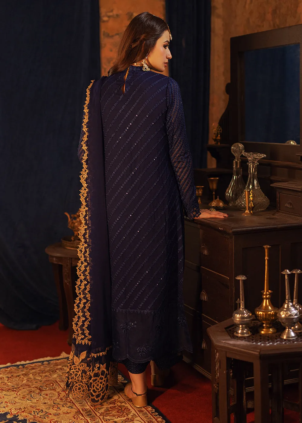 Luxe 3 Pcs Festive Embroidered Formals '24 by Azure | Aqua Serene