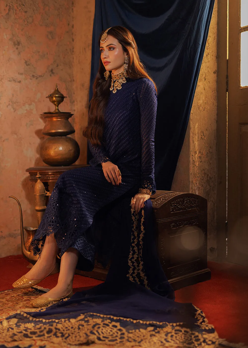 Luxe 3 Pcs Festive Embroidered Formals '24 by Azure | Aqua Serene