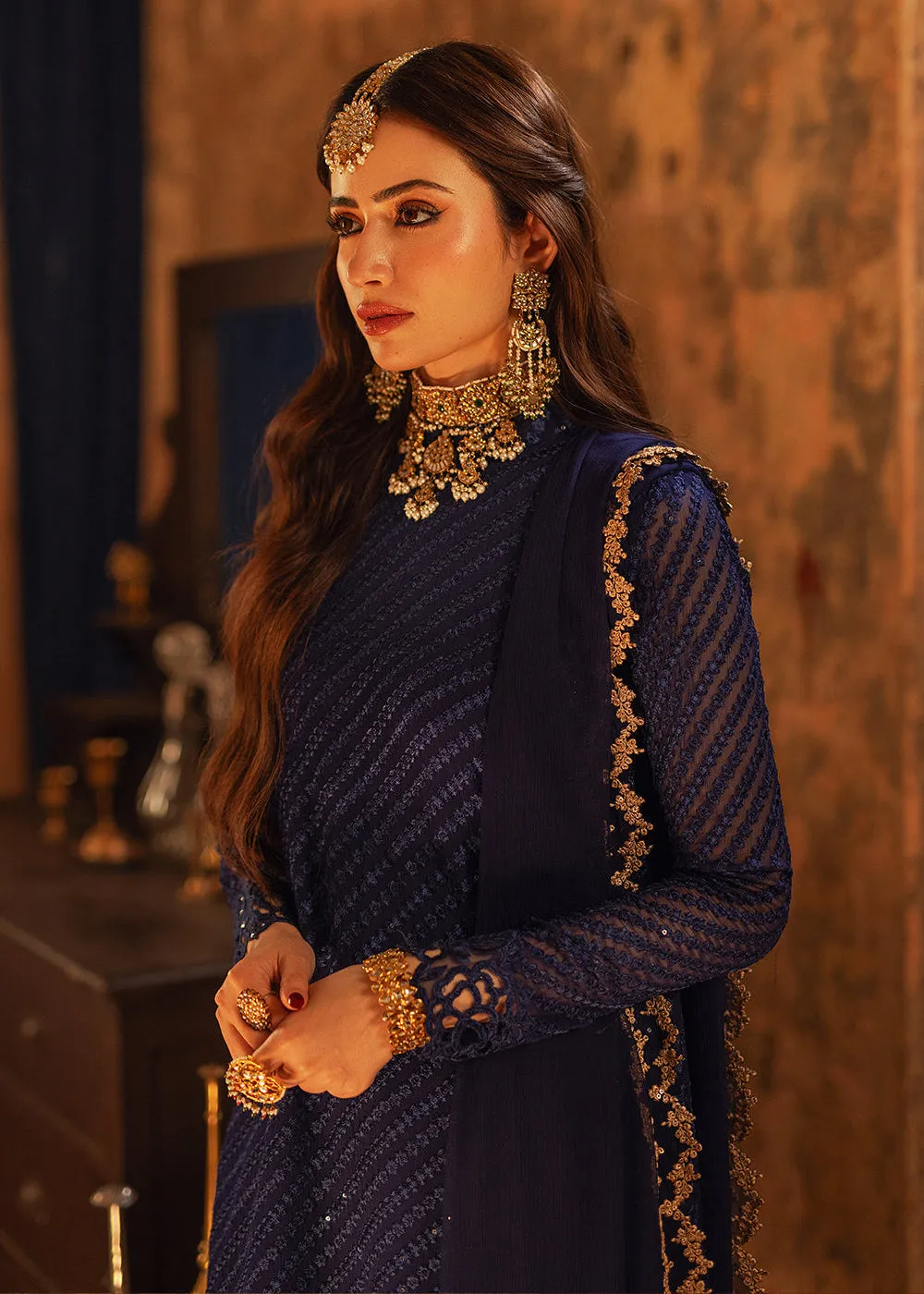 Luxe 3 Pcs Festive Embroidered Formals '24 by Azure | Aqua Serene