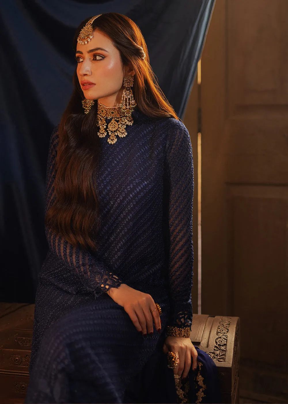 Luxe 3 Pcs Festive Embroidered Formals '24 by Azure | Aqua Serene