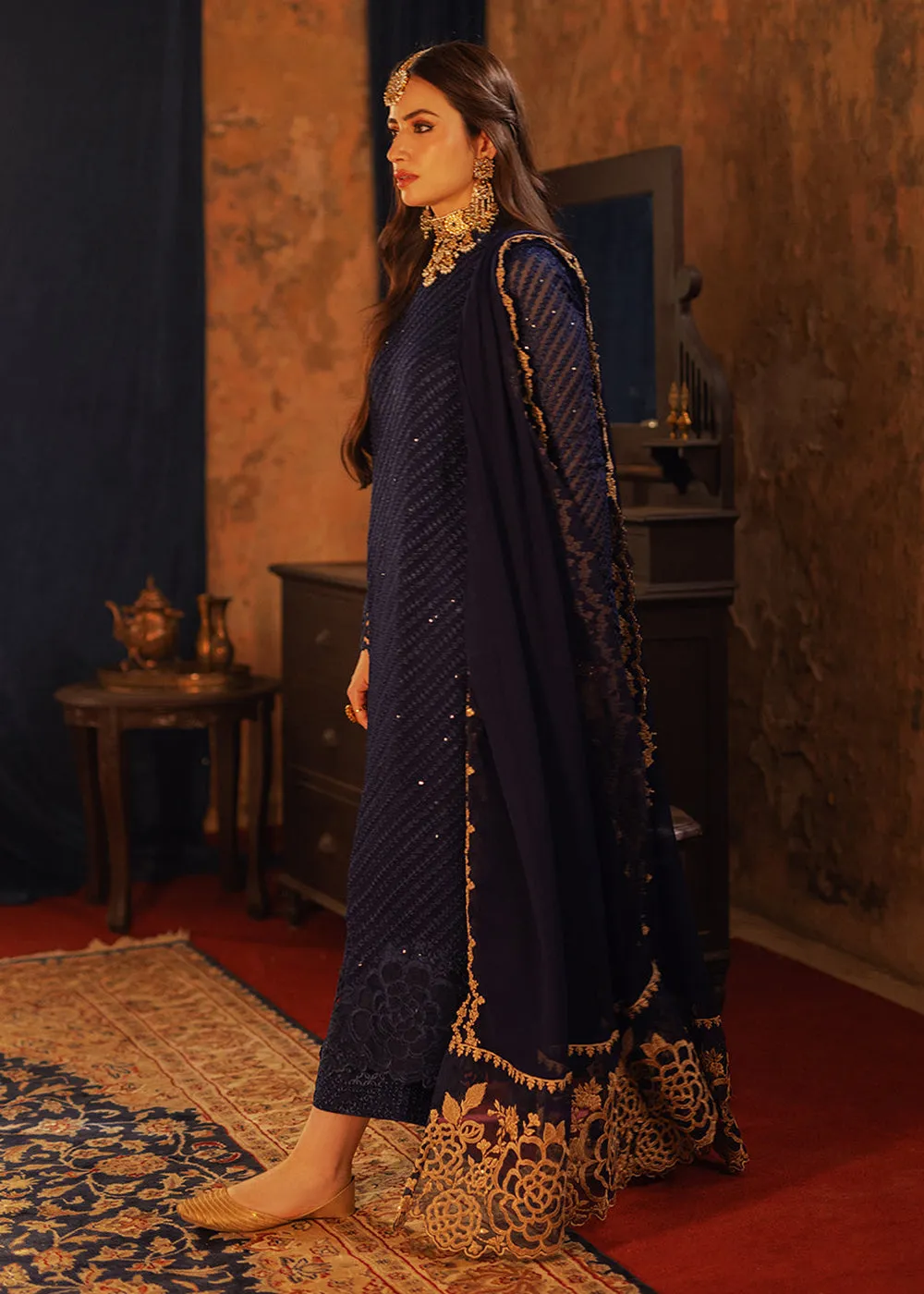 Luxe 3 Pcs Festive Embroidered Formals '24 by Azure | Aqua Serene