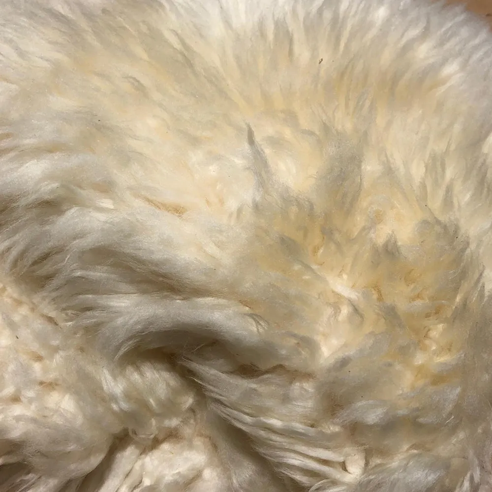 Natural White Plush Sheepskin Rug or Throw