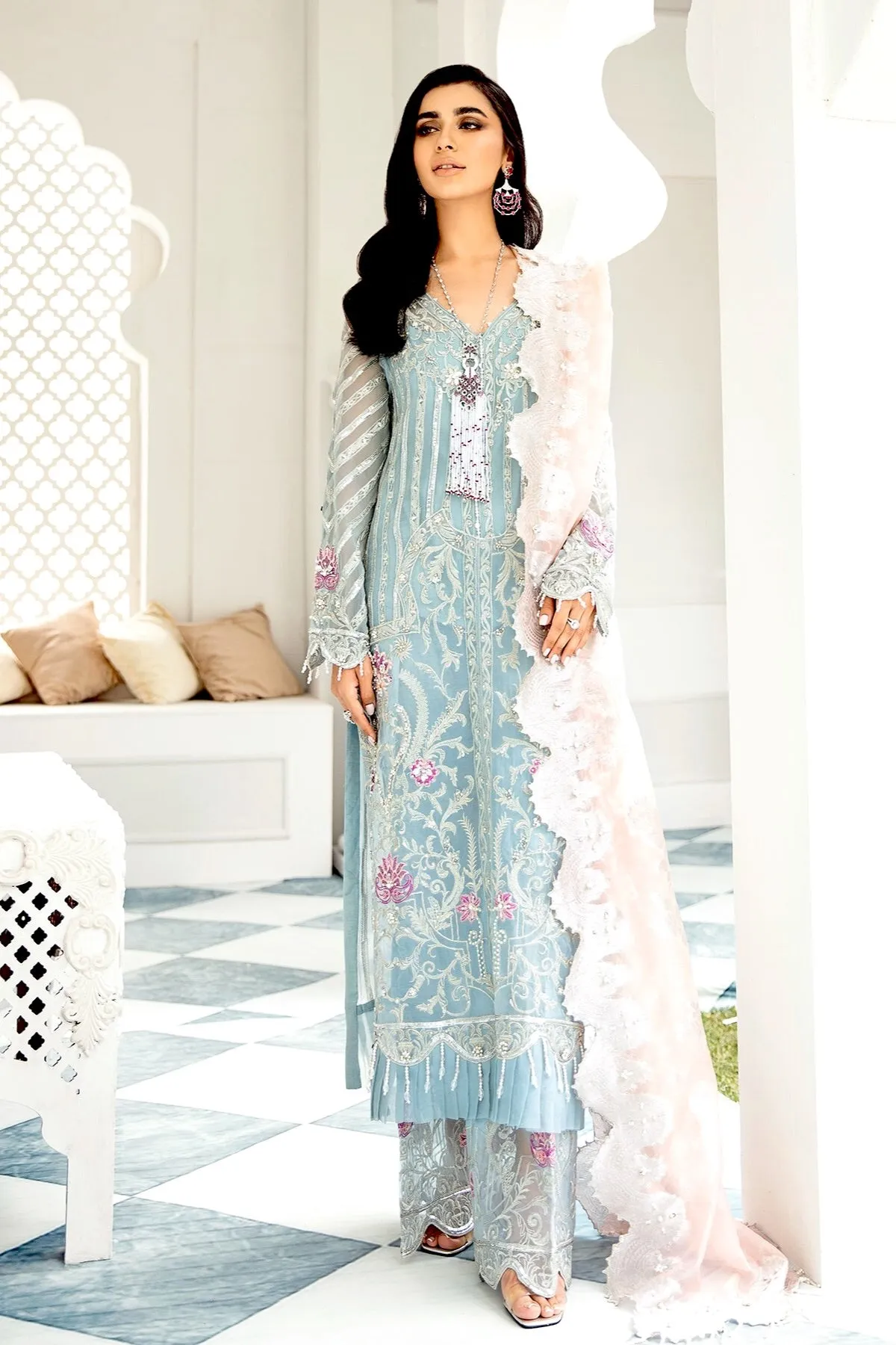 Nureh Mor Bagh Luxury Chiffon Formal Wear Collection – NL-12