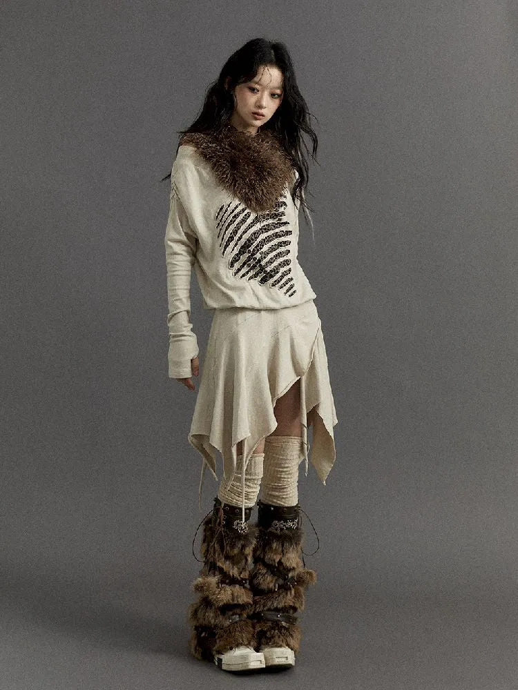 One Shoulder Long Sleeve Dress【s0000010328】