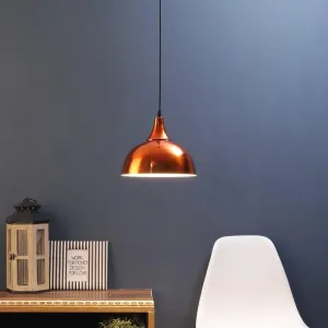 ORANGE WHITE Metal Single Hanging Light P5-10"-ORANGE-WH