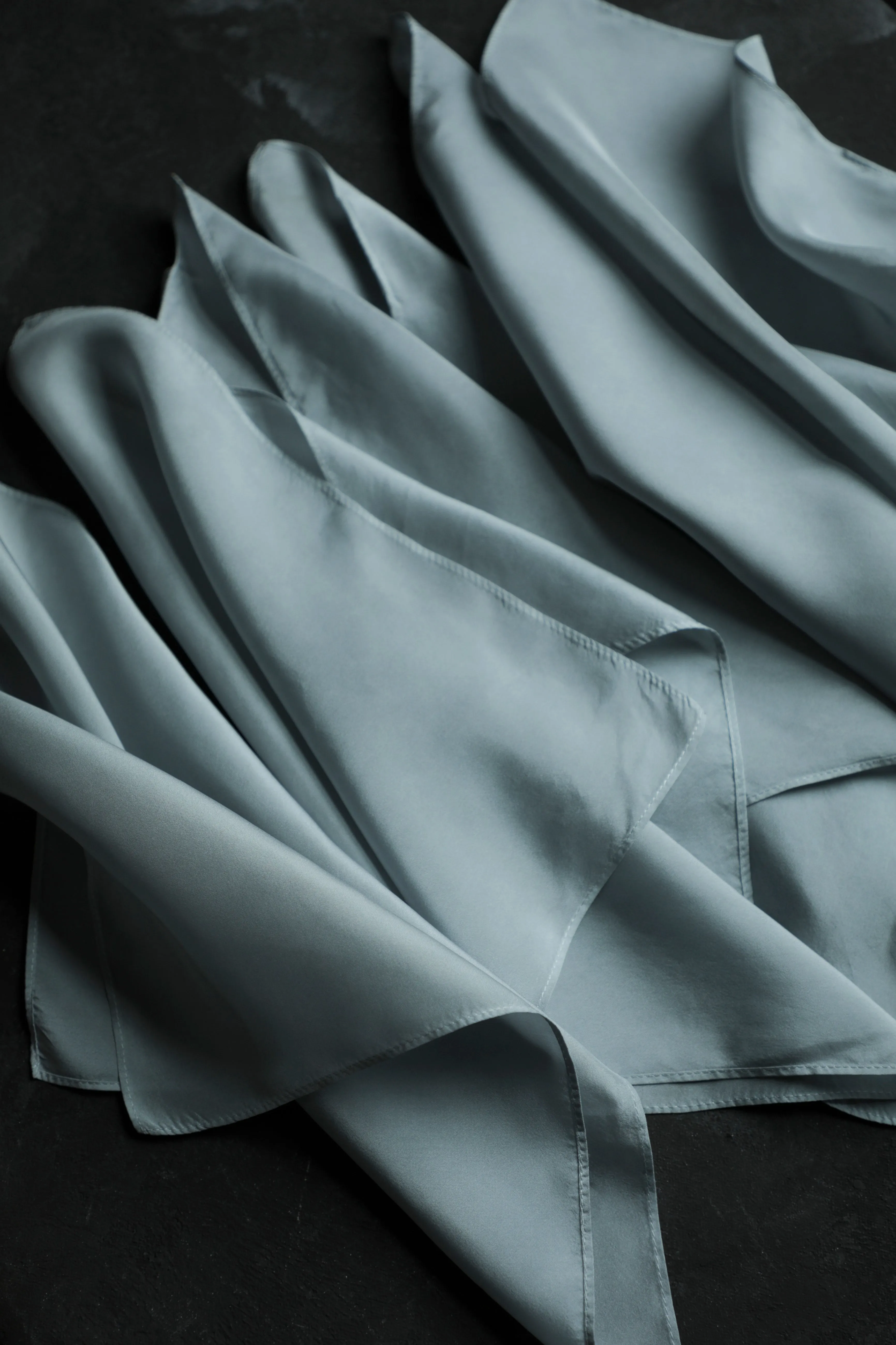 Original Eco-Dyed Silk Handkerchief 12 x 12" {French Blue}