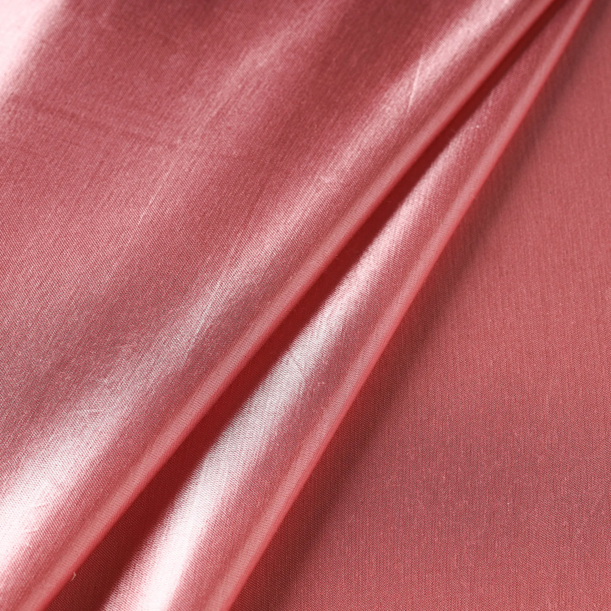 Pink - Pure Mashru Silk Plain Fabric (Width - 46 in)